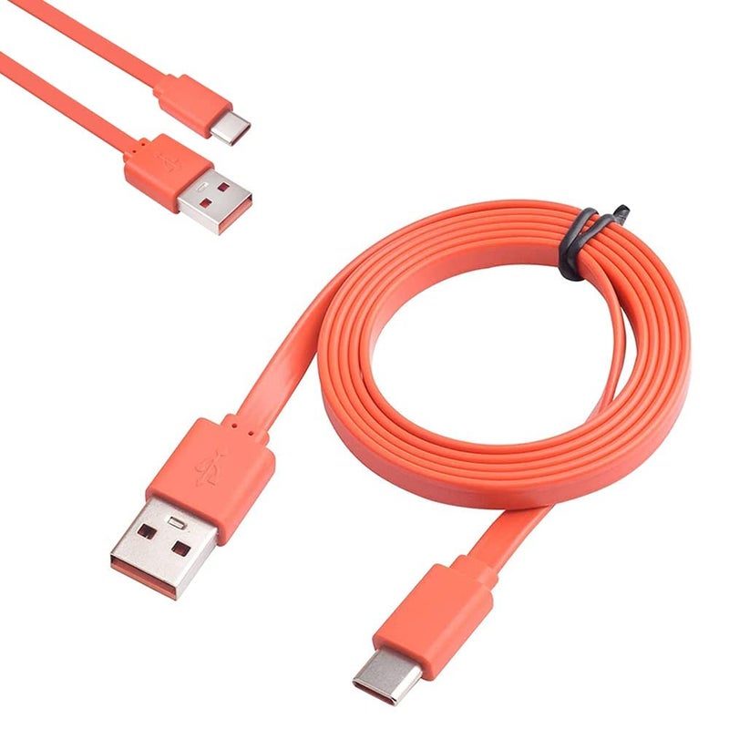 Saipomor Flip6 Replacement Type-c Fast Charger CHARGE5 Charging Cable Compatible with Charge4 Clip4 Flip5 Pulse4 Xtreme3 GO3 CHARGE4BLKAM Wireless Bluetooth Speaker and T510BT Earphone(Orange) - Image 1